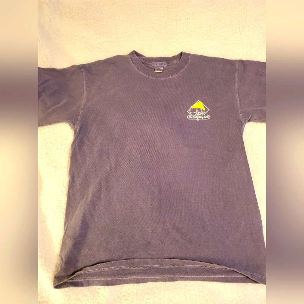 The Salty Dog Cafe, Medium. Tshirt in good condition. Grayish blue